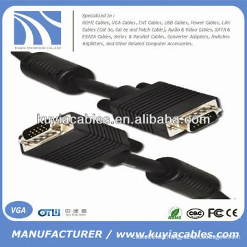 Black 15pin vga männlich zu männlich zu koaxialem monitor kabel für computer lcd